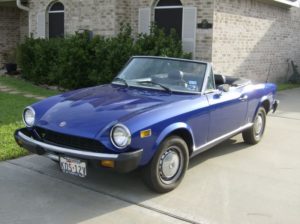 A clean, shiny, 1978 Fiat 124 Spider